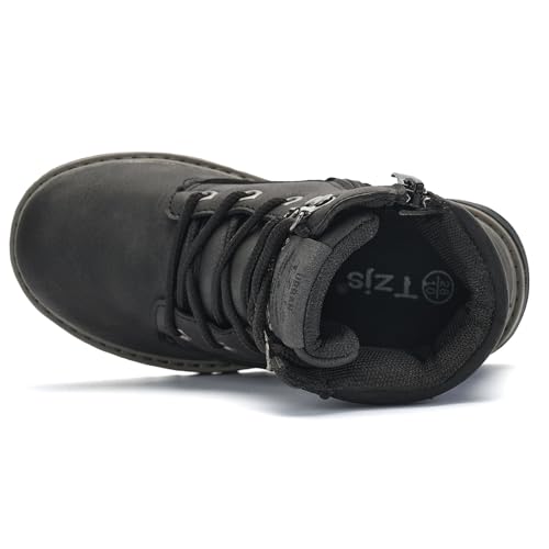 TZJS Girls Boys Toddler Boots Kids Unisex Lace Up Hiking Work Boots Girl Water Resistant Ankle Boot Boy Sizes 7-13 Outdoor Autumn Shoes for Toddler/Little Kid3