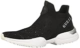 GUESS Women's Bellini Sneaker, Black, 7.5