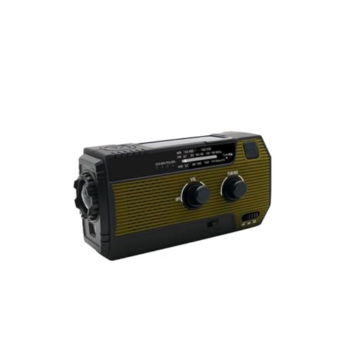 FM ���W�I�V�C��M�@ 4000mAh ���@�\�\�[���[��񂵃��W�I USB �[�d�ً}���W�I LED �����d���d���֎~ �h�ЃO�b�Y �n�k �k��(Army Green)