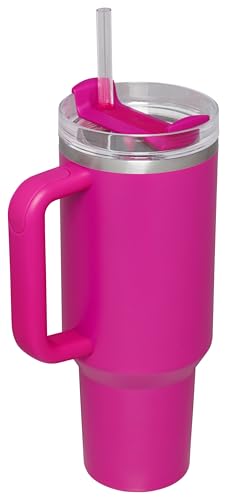 Image of STANLEY Quencher H2.0 FlowState Stainless Steel Vacuum Insulated Tumbler with Lid and Straw for Water, Iced Tea or Coffee, Smoothie and More, Camelia, 40 oz