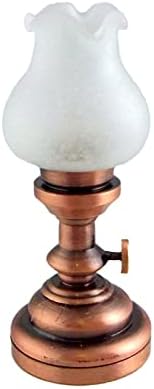 Wonham Dolls House Miniature 1:12 Scale Lighting Led Battery Light Copper Oil Gas Lamp