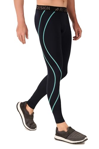 Image of ReDesign Apparels Men's Polyester Compression Pant /Tights /Megging for Gym, Running, Cycling, Yoga & All Sports
