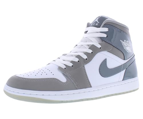 Air Jordan 1 Mid SE White Medium Cool Grey