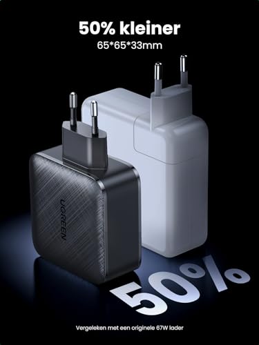UGREEN 65W USB C Charger 4 Poorts Oplader PD Lader met PPS GaN Tech Compatibel met 20W voor MacBook, iPhone 16, 16 Pro, 16 Pro Max, 15 14 13, iPad, Dell XPS 15, Galaxy S24, S23, MagSafe enz. - Afbeelding 5