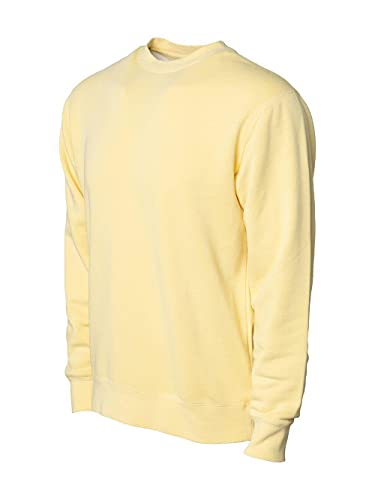 Independent Trading Co. - Unisex Midweight Pigment-Dyed Crewneck Sweatshirt - PRM3500 - L - Pigment Yellow