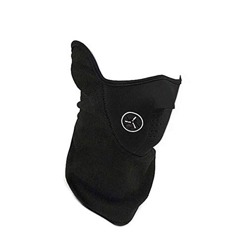 Générique Cache Nez Masque Tour de Cou Polaire pour Moto Ski Paintball Noir