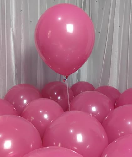 Image of 90 Pack Hot Pink Balloons 18 inch Hot Pink Latex Party big Balloon Bulk for Various Party Events Decorations