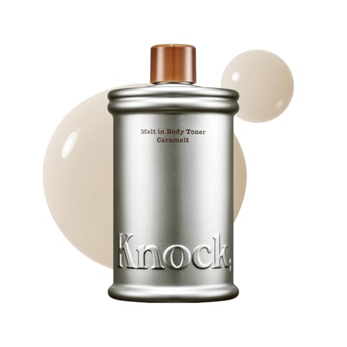 Knock Melt-In Body Toner Instant Glass Body Glow Ceramide Moisture Lock Lightweight Milky Moisturizer Zero Sticky For All Skin Caramelt 10.14 fl oz