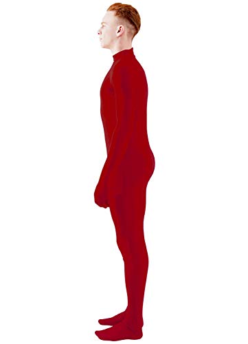Image of Ensnovo Mens Mock Neck Full Body Unitard Spandex Zentai Suits Costumes