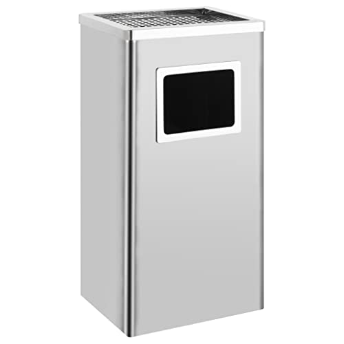Stand-Mülleimer 30L Mit Aschenbecher – Innen/Außen, Schwarz, Stabil – Für Büro & Hotel