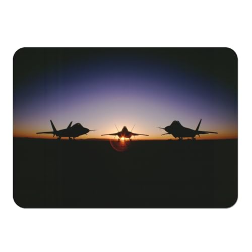 Sets de table souples dessous en liège napperons avion de chasse militaire