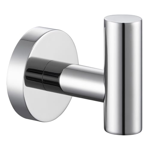 Image of Angle Simple Bathroom Towel Hook Polished Chrome, Hand Towel Holder