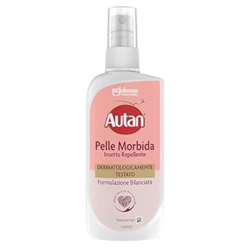 Autan Pelle Morbida Vapo, Insetto Repellente e Antizanzare comuni e Tigri, 1 confezione da 100ml, Delicato per la pelle, Beauty, Dermatologicamente Testato, Spray