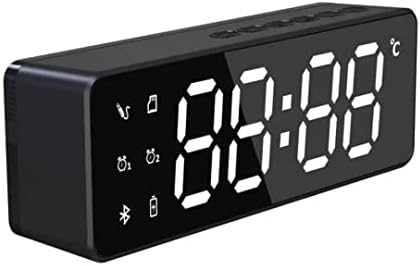 Hypertech X Portable Waterproof Wireless Bluetooth Speaker Alarm Clock Shower Speaker Radio Microphone for Smart Home Office Bedroom Deep Sleepers Kids Teens Adults