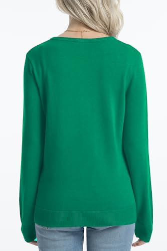 Image of QUALFORT Women's 100% Cotton Lightweight Cardigans Long Sleeve Knitted Button Down Sweater