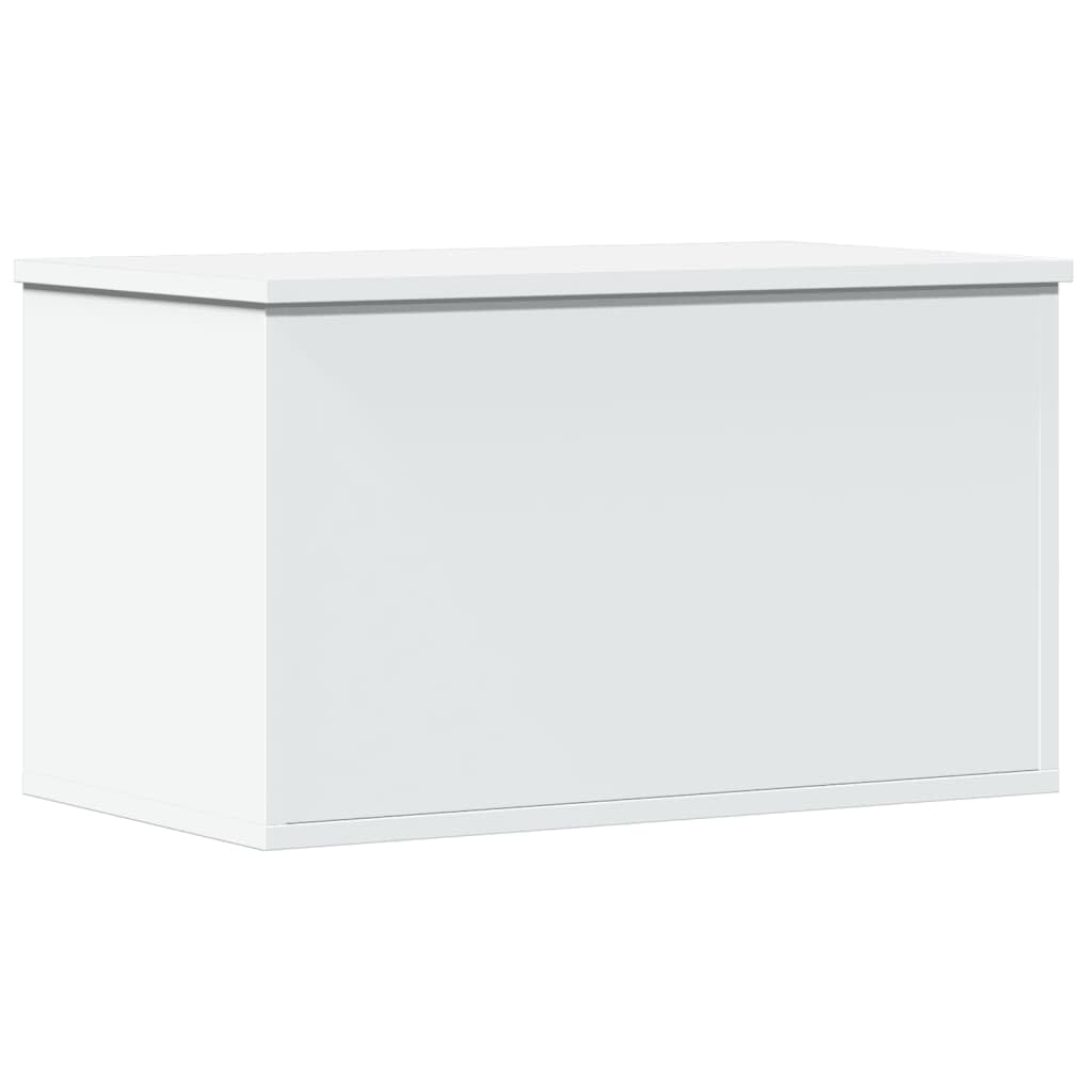 Homgoday Mobili Contenitore Portaoggetti Bianco 60x35x35 cm in Truciolato, Cassapanche e Bauli per Esterni, Contenitore da Giardino, Porta Attrezzi da Giardino, Pouf da Esterno