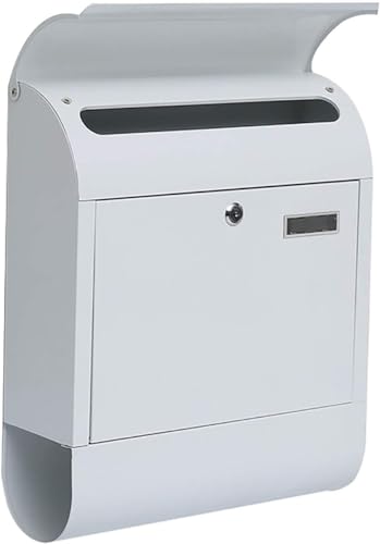 Boîte aux lettres murale design gris anthracite étanche pour façade et porte