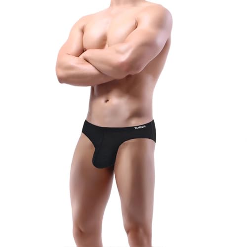 Mens Sexy Bulge Enhancing Briefs Low Rise Ice Silk Pouch Tagless Smooth Underwear Pack M L XL 2XL 3XL