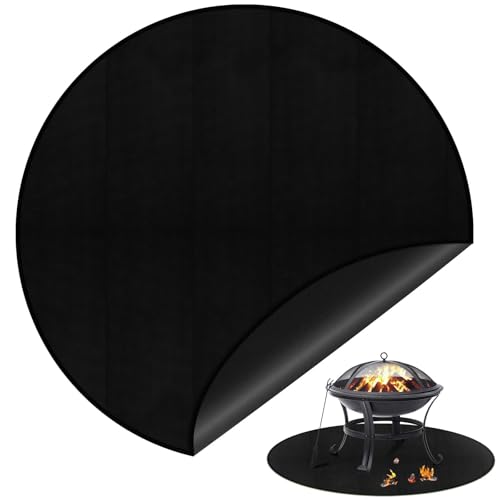 40' Round Fire Pit Mat Compatible with Solo Stove Bonfire,3-Layer Outdoor Under Grill Mat Patio Deck Protector BBQ Pad,Fire Proof Pads for Under Fire Pit,Charcoal Grills,Griddles and Smokers