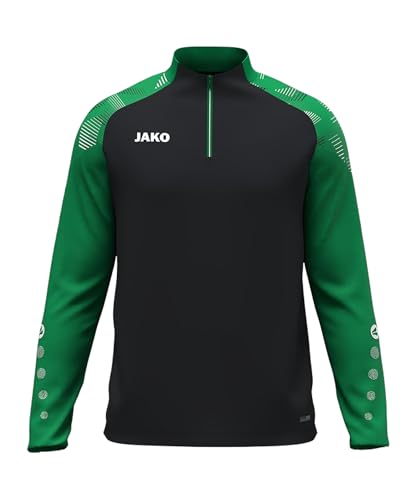 Ziptop Sonic Unisexe JAKO vêtement de sport noir et vert en taille S