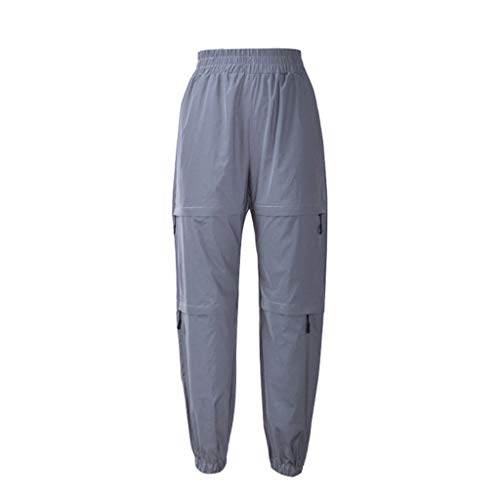 LISTHA Reflective Cargo Pants Women Overalls Street Shot High Waist Trousers - Thumbnail 4