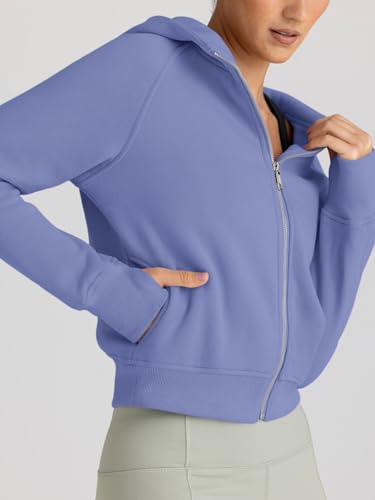 Image of Trendy Queen Womens Zip Up Hoodies Cropped Jackets Fall Clothes 2026