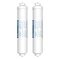 Vegebe Inline Water Filter for Ice Maker, Refrigerator, Under-Sink Reverse Osmosis Water System, Post Activated Carbon Water Filter Replacement Cartridge with 1/4-Inch Quick-Connect (Pack of 2)