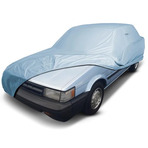 Image of iCarCover Premium Car Cover for 1982-1987 Toyota Corolla Heavy Duty Waterproof All-Weather Automobiles Custom Fit Indoor Outdoor UV Snow Protection Covers with Straps and Bag