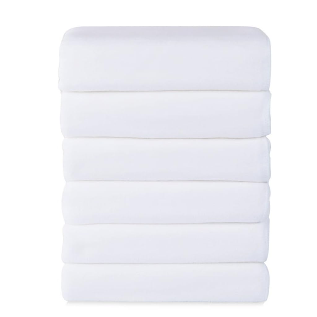 Serviette microfibre séchage rapide blanche 70x140cm drap de bain