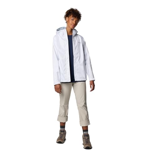 Columbia Womens Arcadia II Waterproof Rain Jacket, White/Cirrus Grey, XX-Large - Thumbnail 3