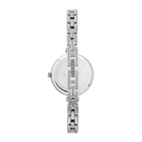 Image of TIMEX Analog Watch for Women with Mother of Pearl Blue Round Dial & Silver Brass Bracelet Band Water Resistant Women's Wrist Watches - TWEL200SMU01