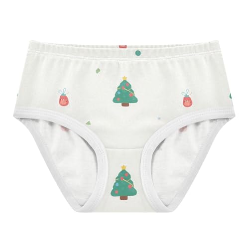 Christmas Trees Girls' Underwear Soft Touch Organic Underwear for Toddlers in Sizes 2T,3T, 4T, 5T, 6Y and 8Y