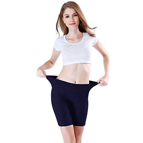 Image of wirarpa Women's Cotton Boy Shorts Underwear Anti Chafing Soft Biker Short Plus Boy Shorts Panties 4 Pack, Multicolor05-4 Pack