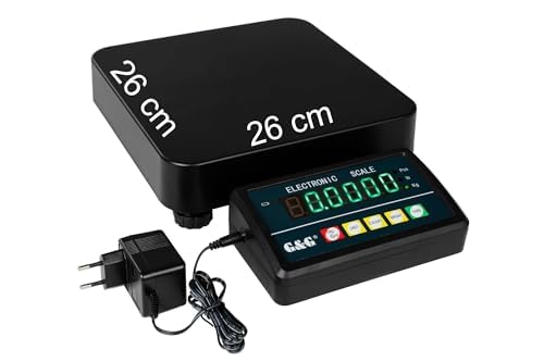 Bilancia A Piattaforma G&G PSA Con Display LED - Doppia Portata 30kg/1g E 3kg/0,1g, Alimentazione A Rete O Batterie
