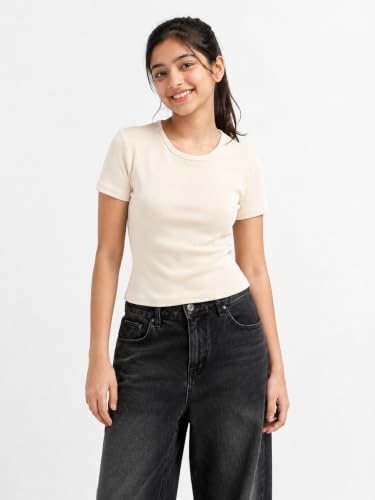 Image of Womanista Women Built in Bra Tshirt for Girls | Padded Tops for Teenagers | Stylish Casual Crop Tops for Everyday use