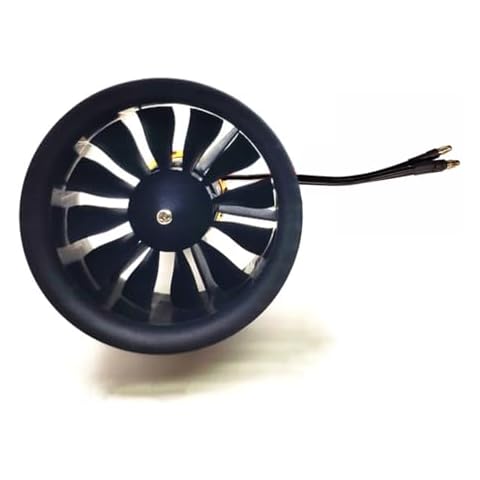 JFtech CCW 50mm Ducted Fan 5000KV Motor 12-Blade CCW Reverse Propeller 50mm EDF Fan for RC Airplane Ducted Fan EDF Jet Aircraft Quadcopter Cover
