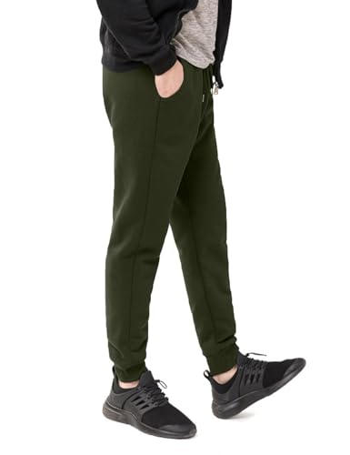 Flygo Men's Fleece Lined Sherpa Sweatpants Winter Warm Pants Jogger Lounge Athletic Pant with Pockets