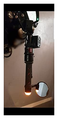 Espejos de manillar 22mm con intermitentes para moto Honda y Yamaha 3