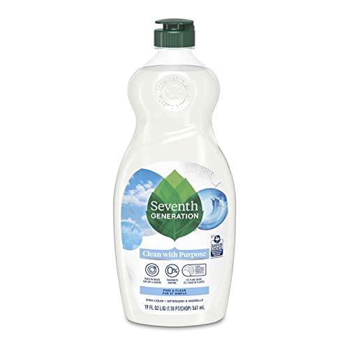 Seventh Generation Dish Liquid Soap Free & Clear liquid soap Dishwashing Soap Dish Soap for sensitive skin 19 oz