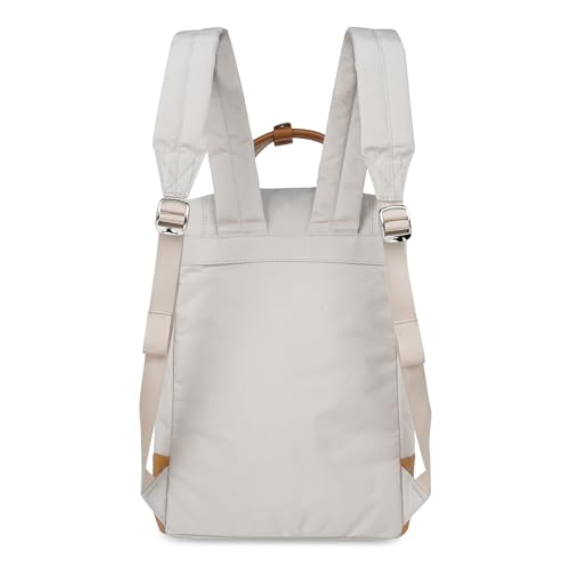 Dapper Beige Backpack with Vegan Leather Trims