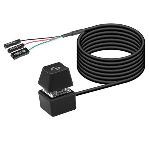 HDOYTXXM Botón de conmutación de alimentación de la computadora de Escritorio Arranque Remoto Externo Placas Base Arranque del Cable de extensión de alimentación