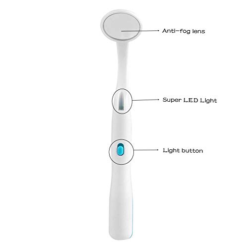 Ceonam CEM05 2 Pcs Dental Mirror With Light Tool Led Lighted Teeth Inspection Mirror Anti Fog Curve Angle Dentist Oral Care Tool thumb #3