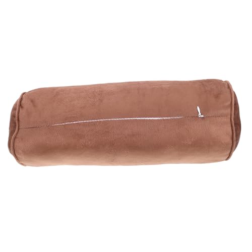 MUCKLILY Velvet Round Neck Roll Pillow Multifunctional Foot Cushion for Neck Back Legs Support Compact Portable Sleeping Yoga Bed Cushion for Therapy Beauty Treatments