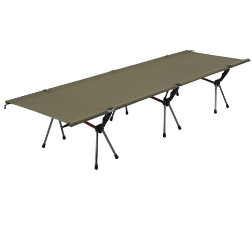 Jungle Leopard Camping Cot Folding Camping Bed Portable Marching Bed Outdoor Comfortable Sleeping Cots for Adults Kids Travel RV(Green)