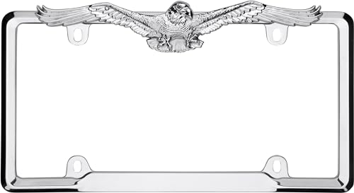 Marco Cruiser Accesorios 22330 de águila en cromo para matrícula de moto