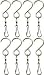 SafeBuyEnjoy Spinning Swivel Clip Hanging S Hooks Wind Spinner Rotate Spiral Tail Crystal Twister Display Hanger (8)