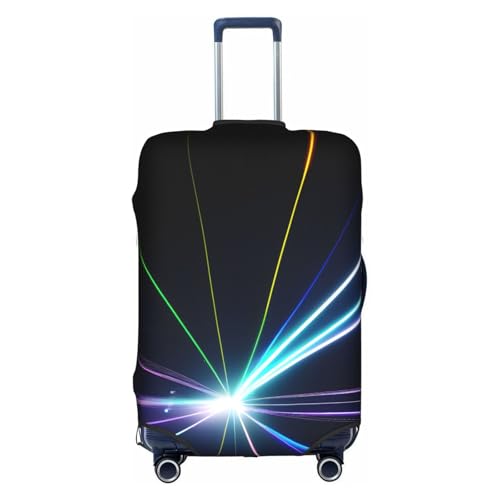 Housse de valise élastique contre les chocs et salissures, taille M blanche motif laser