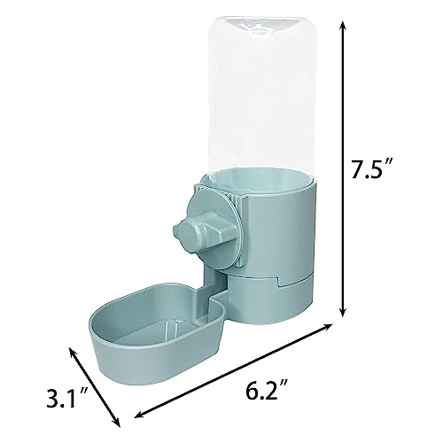 Rabbit Water Bottle 17 OZ Bunny Hanging Water Fountain Automatic Guinea Pig Water Dispenser No Leak Drinking Feeder for Bunny Chinchilla Hamsters Cat Dog Small Animals (Blue) by kathson - Used condition - Image 2