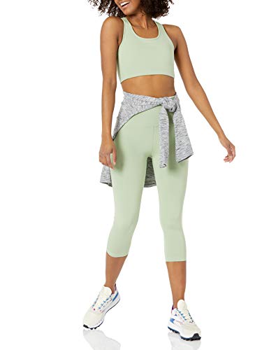 Amazon Essentials Women's Active Sculpt Medium Support Racerback Sports Bra, Light Green, Large #TOP3