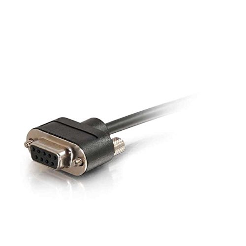 C2G 52176 Serial RS232 DB9 Null Modem Cable with Low Profile Connectors F/F, in-Wall CMG-Rated, Black (10 Feet, 3.04 Meters)